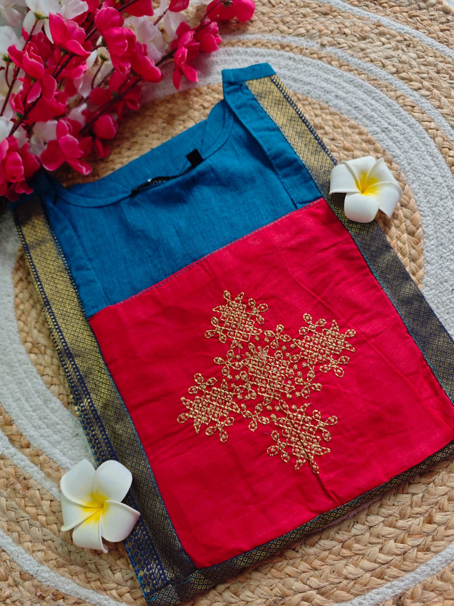 Kolam Mangalagiri cotton kurti