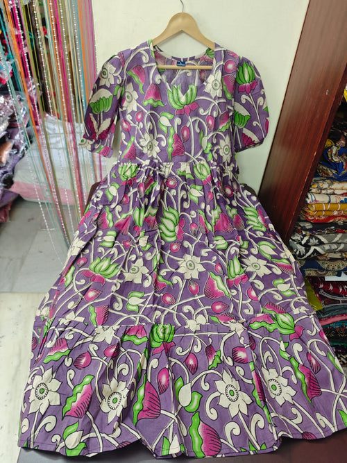 Handblock kalamkari frocks
