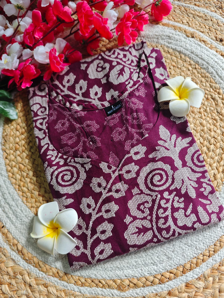 Flex Cotton Straight cut kurti