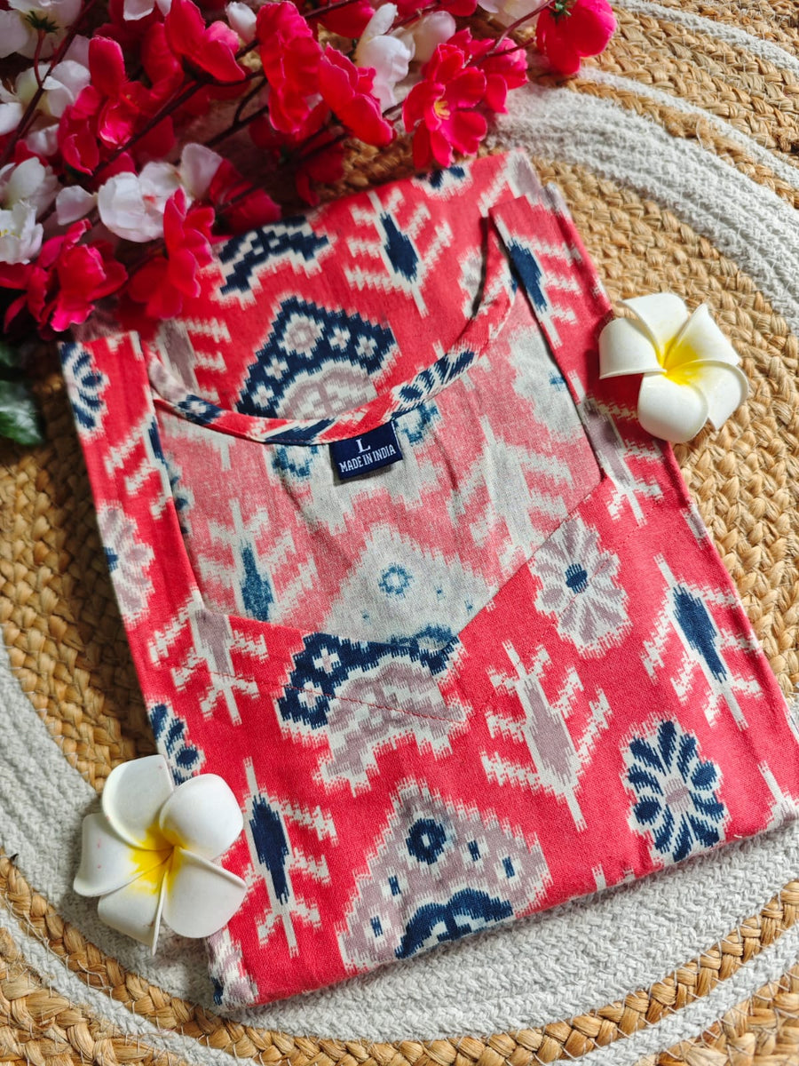 Flex Cotton Straight cut kurti