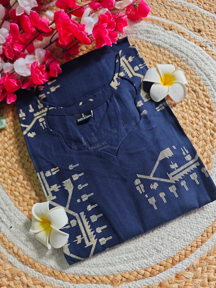 Flex Cotton Straight cut kurti