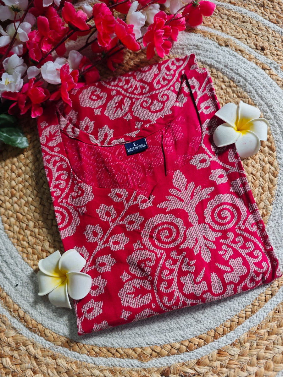 Flex Cotton Straight cut kurti