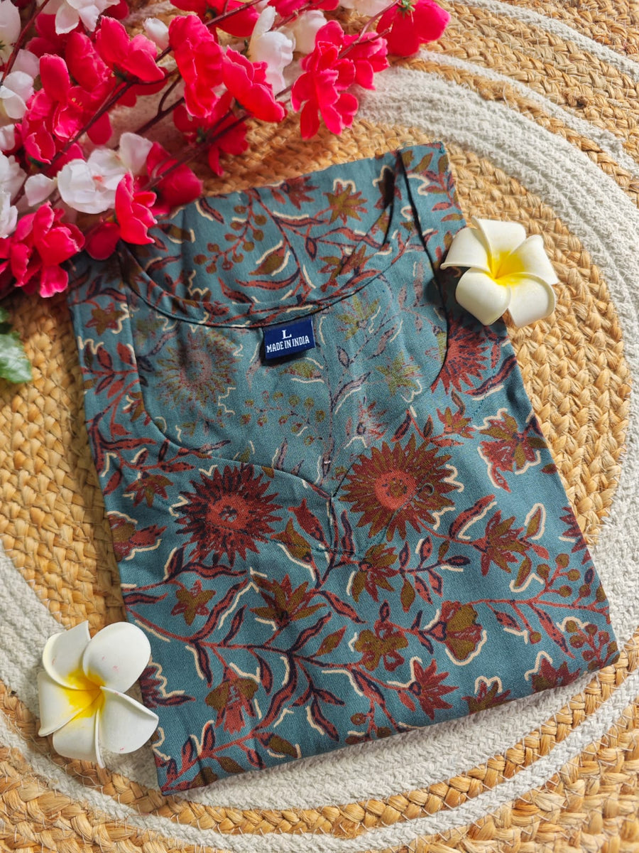 Flex Cotton Straight cut kurti