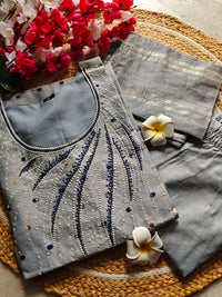 Handloom silk cotton salwar set