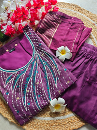 Handloom silk cotton salwar set