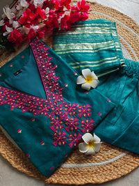 Handloom silk cotton salwar set