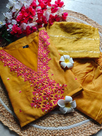 Handloom silk cotton salwar set