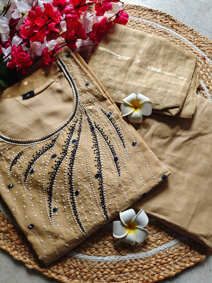Handloom silk cotton salwar set