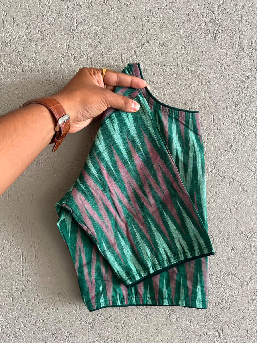Boat Neck Cotton Blouse