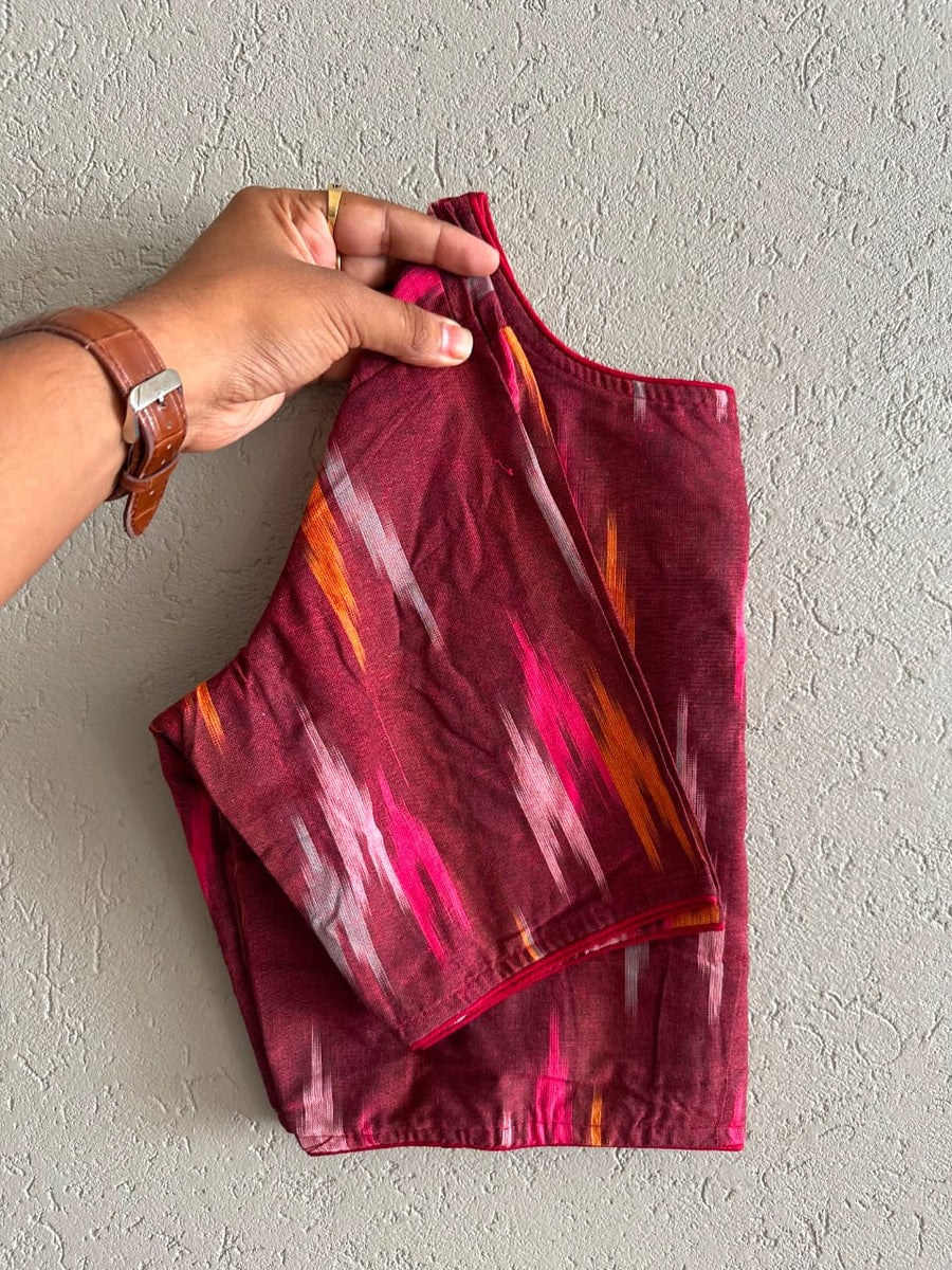 Boat Neck Cotton Blouse