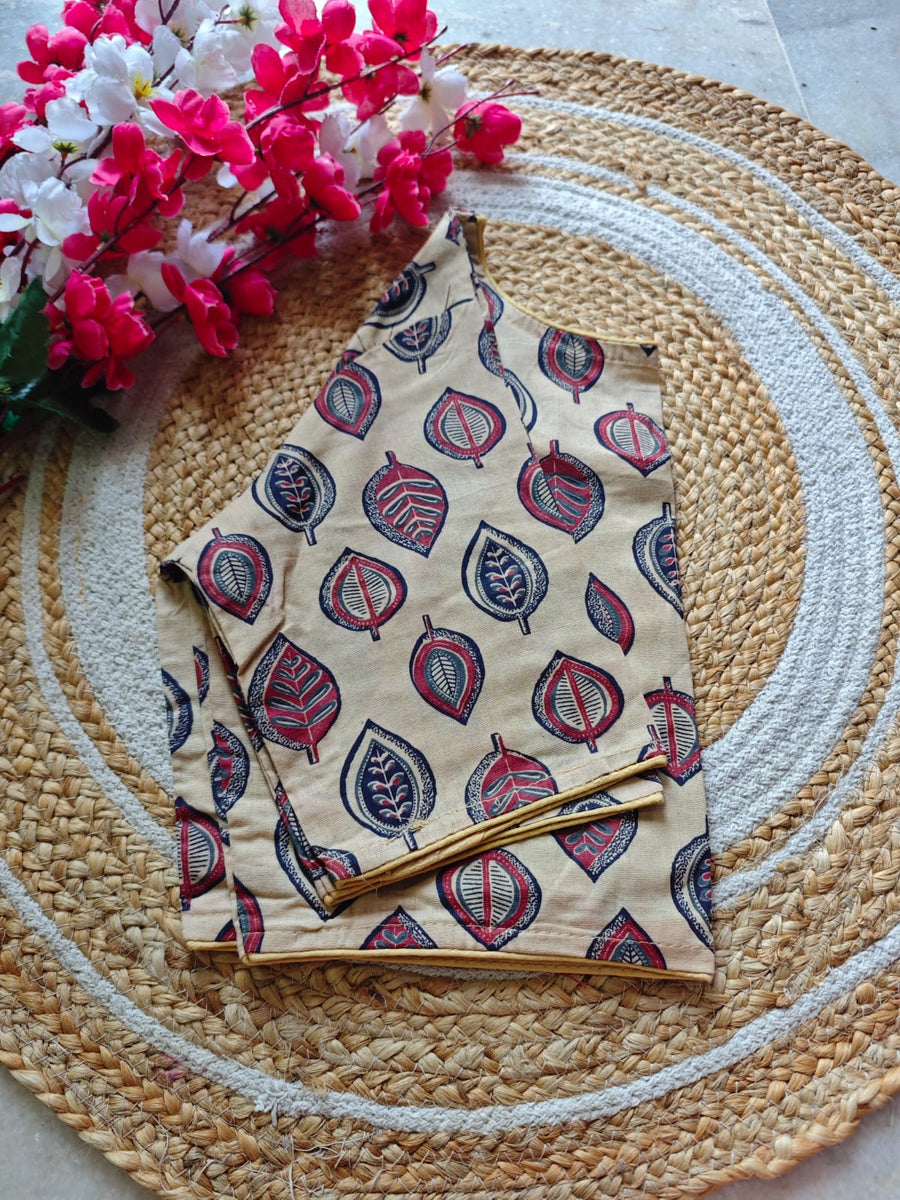 Boat Neck Cotton Blouse