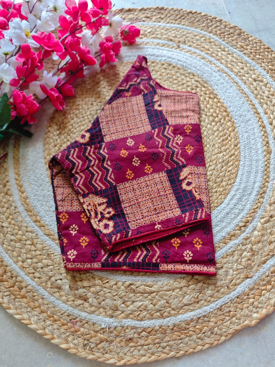 Boat Neck Cotton Blouse