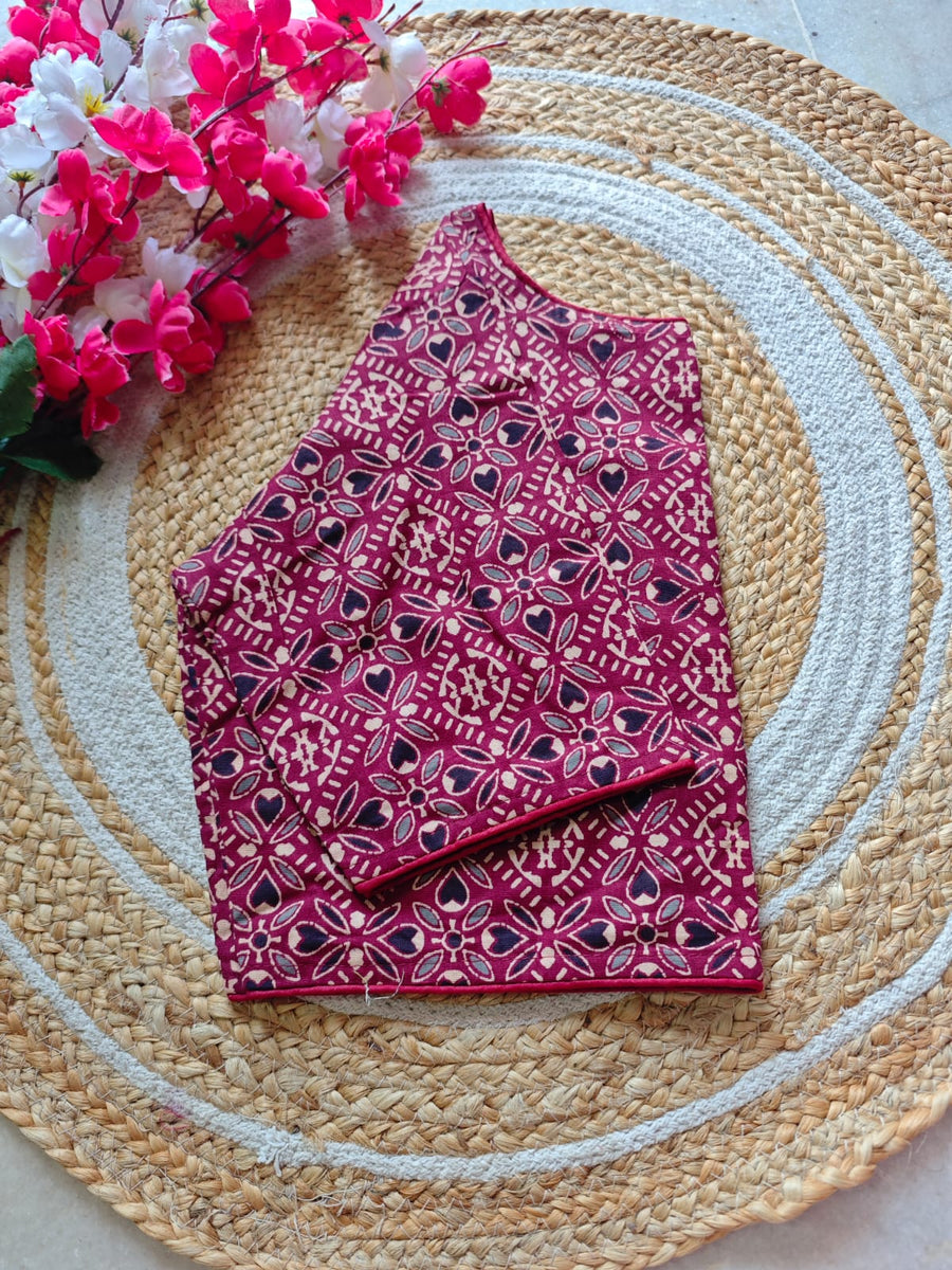 Boat Neck Cotton Blouse