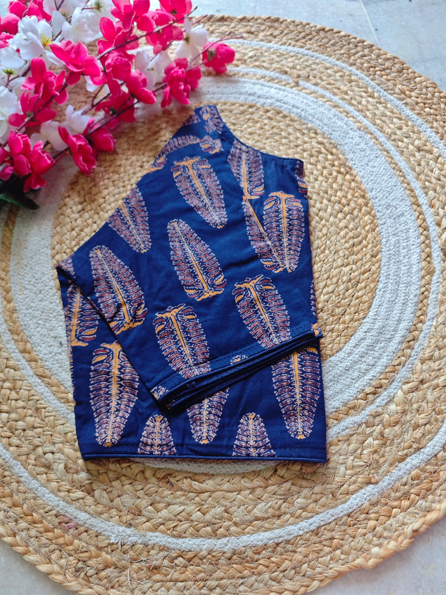 Boat Neck Cotton Blouse