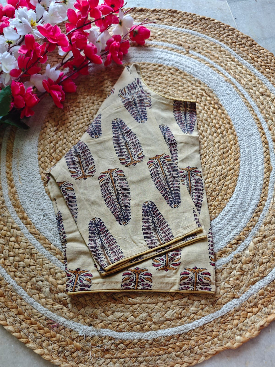 Boat Neck Cotton Blouse