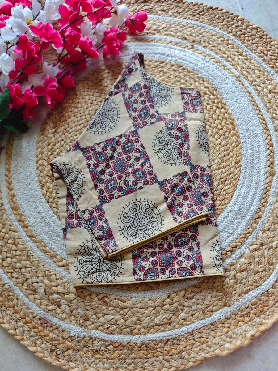 Boat Neck Cotton Blouse