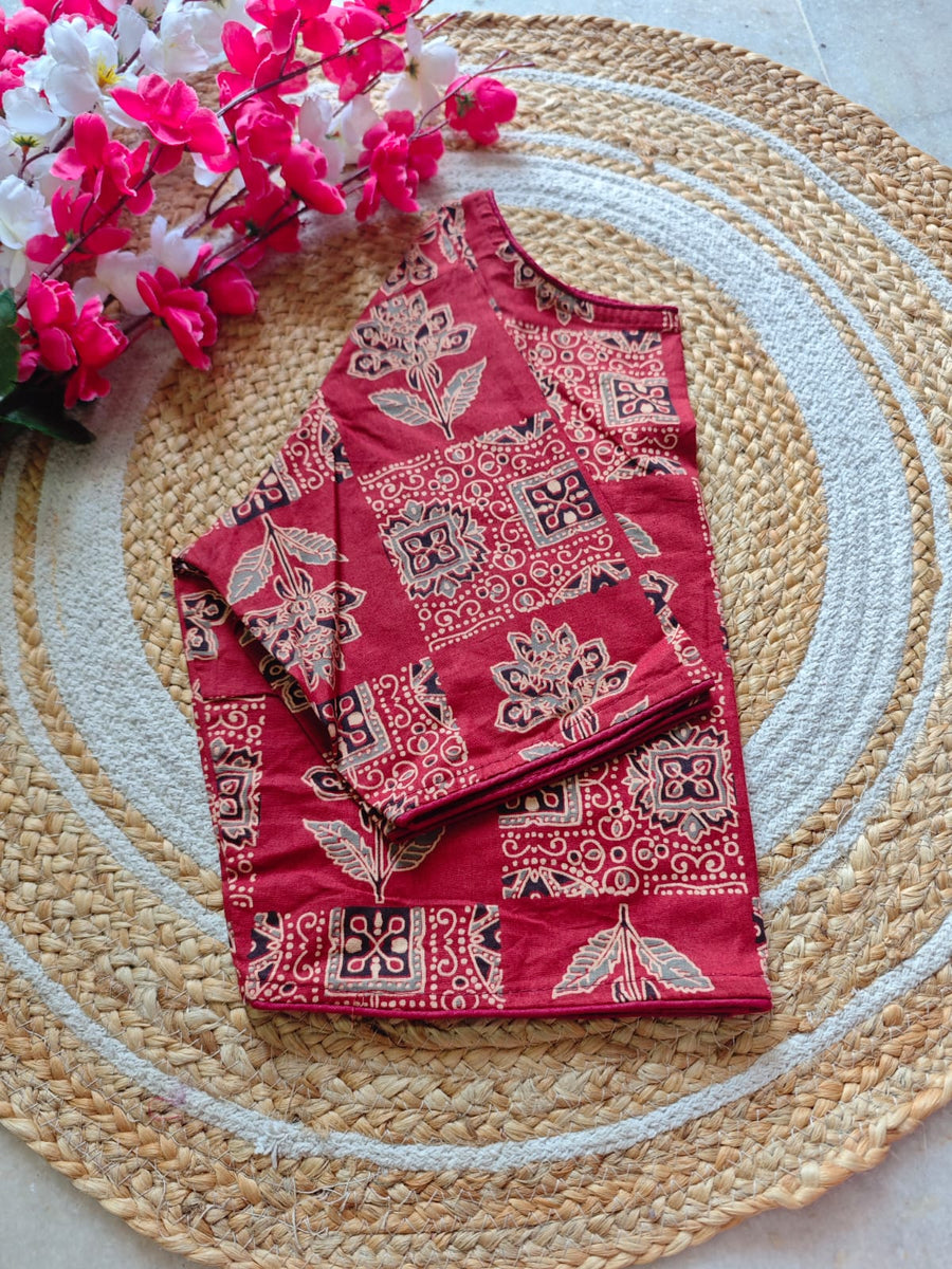 Boat Neck Cotton Blouse