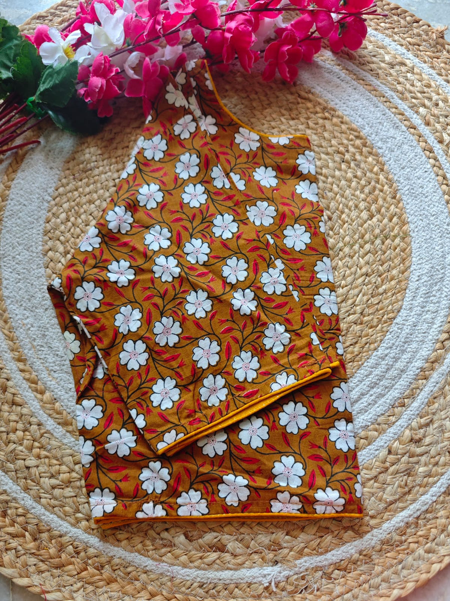 Boat Neck Cotton Blouse