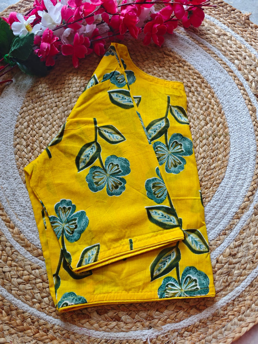 Boat Neck Cotton Blouse