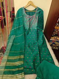 Handloom silk cotton salwar set