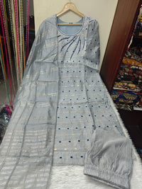 Handloom silk cotton salwar set