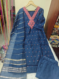 Handloom silk cotton salwar set