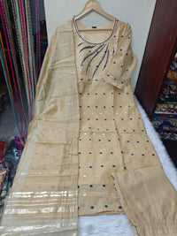 Handloom silk cotton salwar set