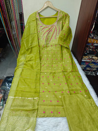 Handloom silk cotton salwar set