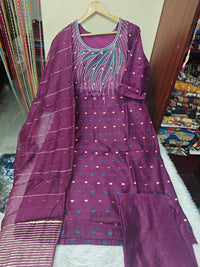 Handloom silk cotton salwar set