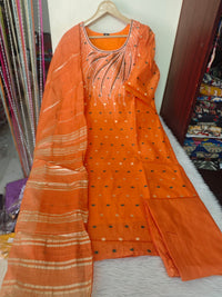 Handloom silk cotton salwar set