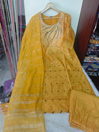 Handloom silk cotton salwar set