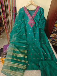 Handloom silk cotton salwar set