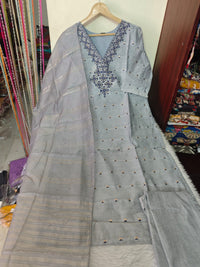 Handloom silk cotton salwar set