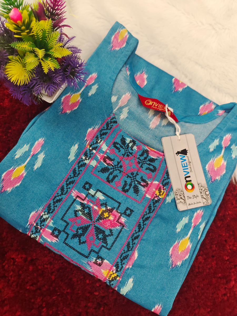 Branded Straight cut kurti