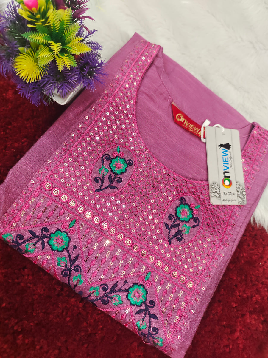 Branded Straight cut kurti