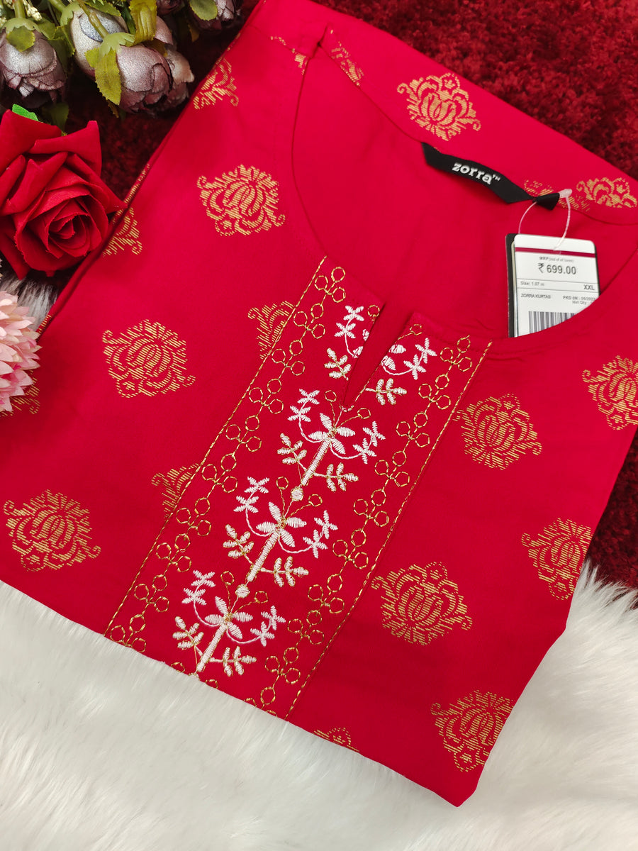 Branded Straight cut kurti