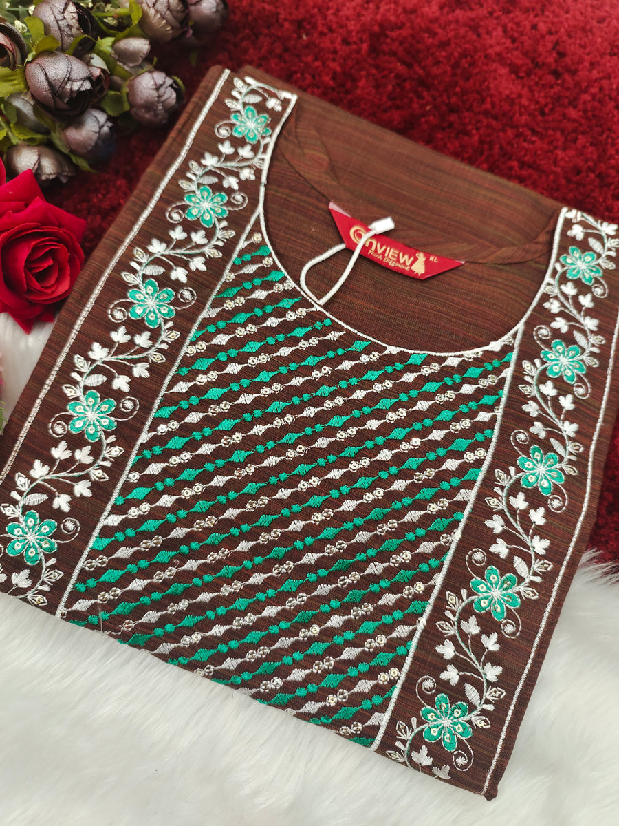 Branded Straight cut kurti