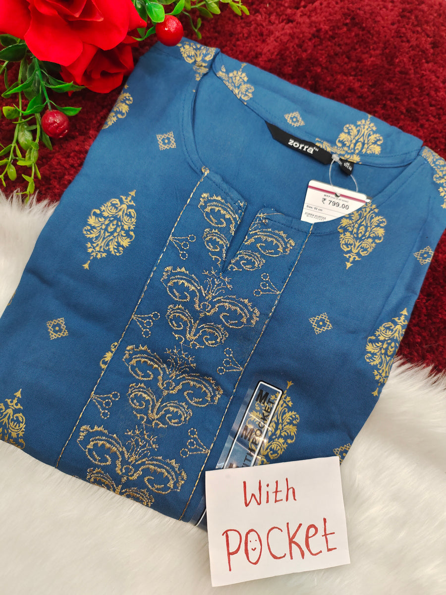 Branded Straight cut kurti