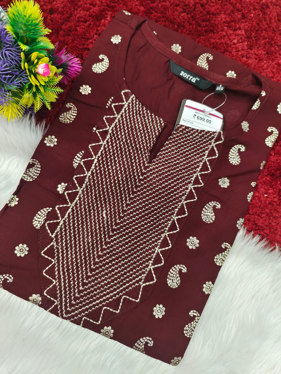 Branded Straight cut kurti