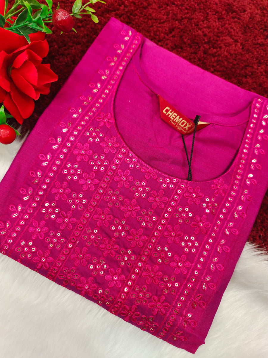 Branded Straight cut kurti