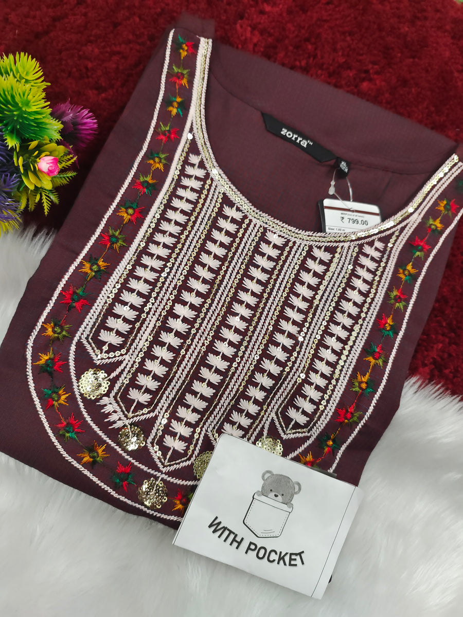 Branded Straight cut kurti
