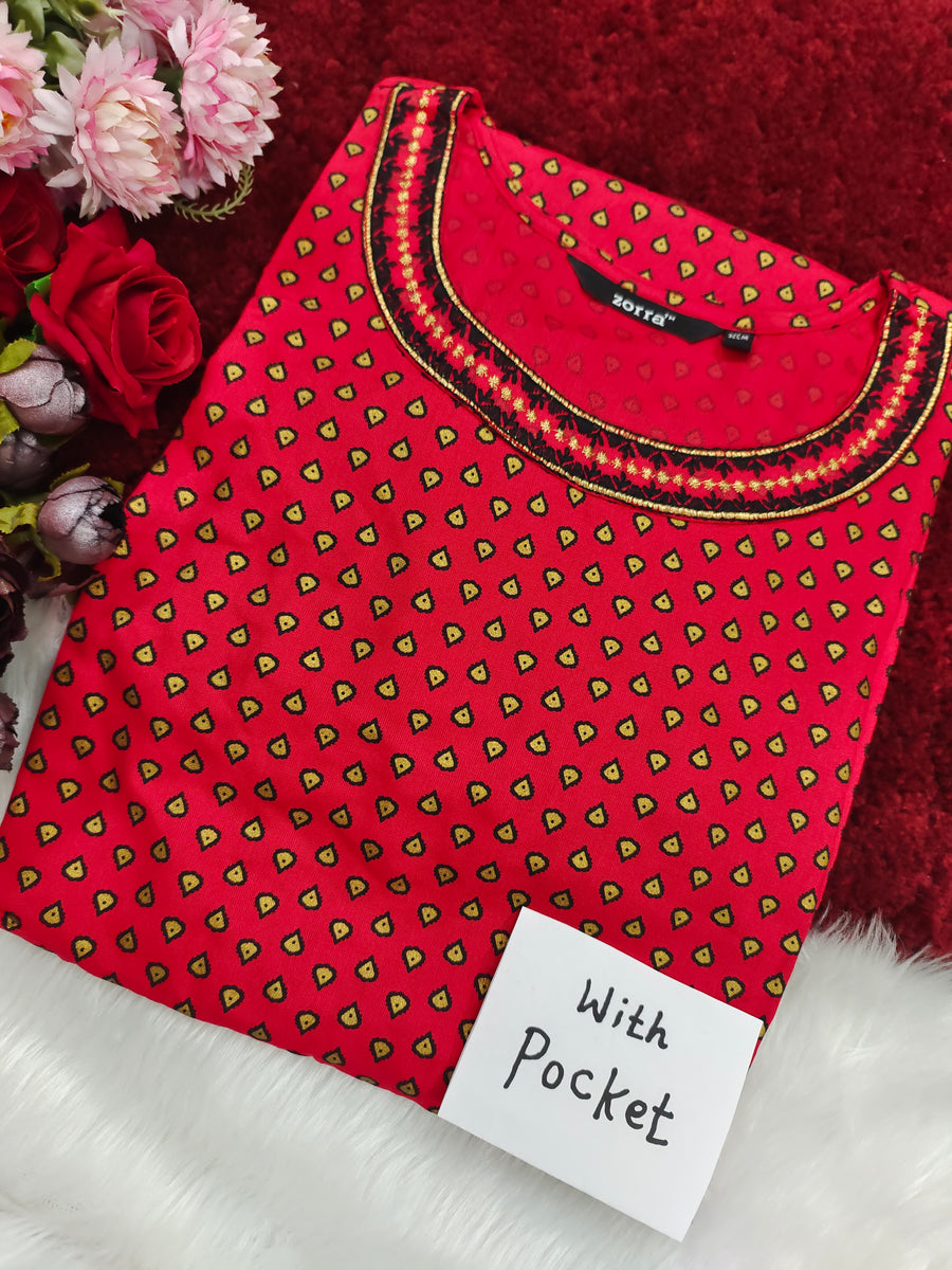 Branded Straight cut kurti