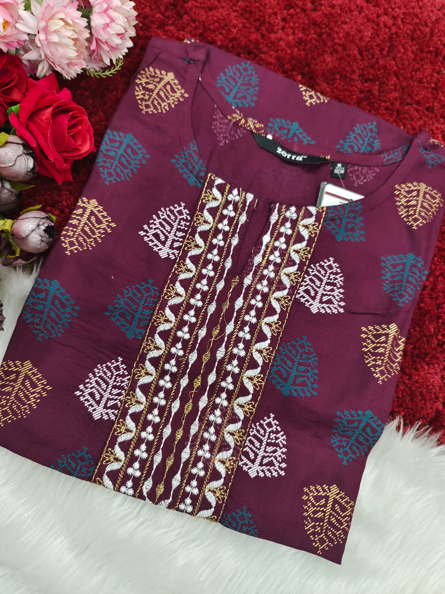 Branded Straight cut kurti
