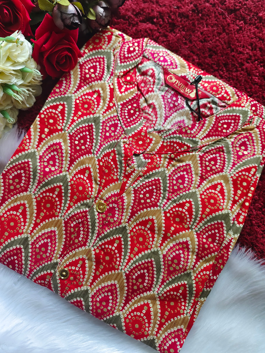 Branded Straight cut kurti
