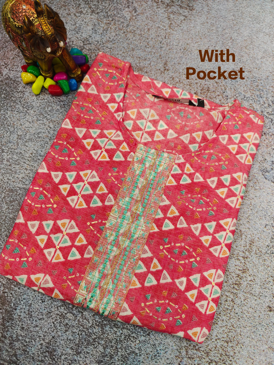 Branded Straight cut kurti