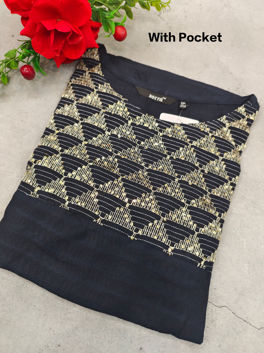 Branded Straight cut kurti