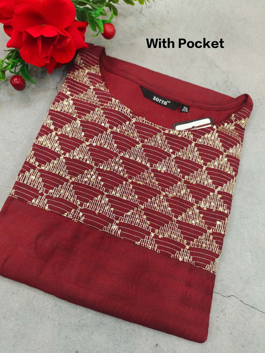 Branded Straight cut kurti