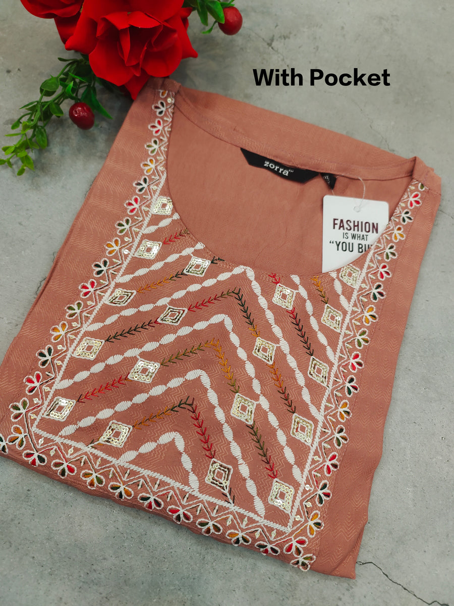 Branded Straight cut kurti