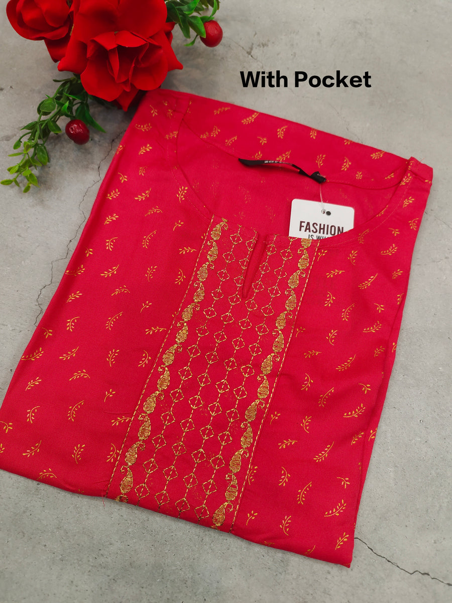 Branded Straight cut kurti