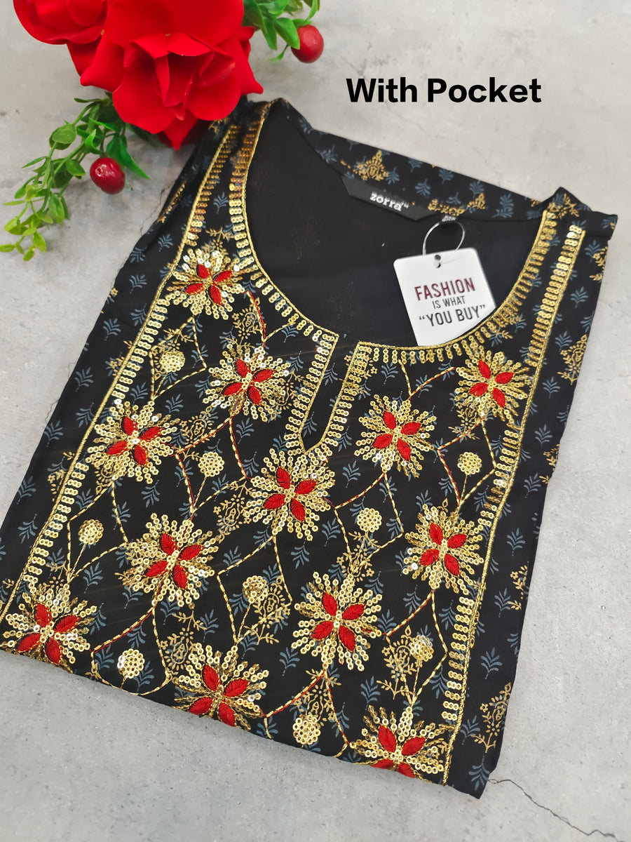 Branded Straight cut kurti